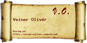 Veiner Olivér névjegykártya